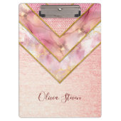 Elegantes Rose-Goldgürtel Klemmbrett (Vorderseite)