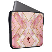 Elegantes Rose-Goldgürtel Laptopschutzhülle (Vorne Rechts)