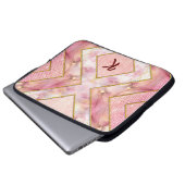 Elegantes Rose-Goldgürtel Laptopschutzhülle (Vorne Knopf)