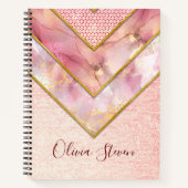 Elegantes Rose-Goldgürtel Notizblock (Vorderseite)