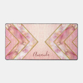 Elegantes Rose-Goldgürtel Schreibtischunterlage (Vorderseite)