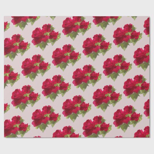 Elegantes Rose mit Aquarellblumen Geschenkpapier (Flach)