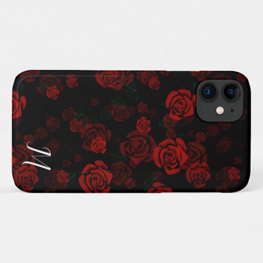 Elegantes Rose-Muster Case-Mate iPhone Hülle (Rückseite (Horizontal))