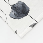 Elegantes Rose-Muster Fleecedecke (Ecke)