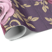 Elegantes Rose-Muster Geschenkpapier (Rolleneckpunkt)