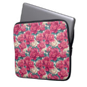 Elegantes Rose Muster Groß Laptopschutzhülle (Vorderseite Links)