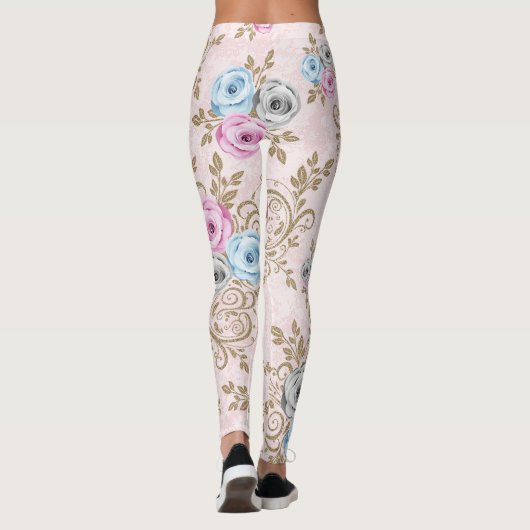 Elegantes Rose-Muster Leggings (Rückseite)