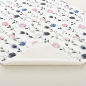 Elegantes Rose-Muster Sherpadecke (3/4)