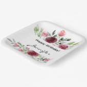 Elegantes Rose-Papier für Wasserfarben Pappteller (Gewinkelt)