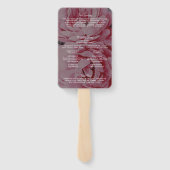 Elegantes Rose Rosa Romantisches Hochzeitsprogramm Fächer (Rückseite)