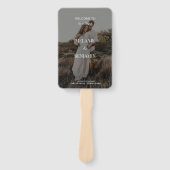 Elegantes Rose Rosa Romantisches Hochzeitsprogramm Fächer (Vorderseite)