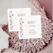 Elegantes Rose Ruby Wildblume Brautparty Serviette