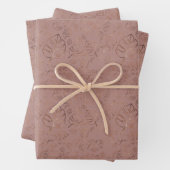 Elegantes Rose- und Goldflorentafel Geschenkpapier Set (Beispiel)