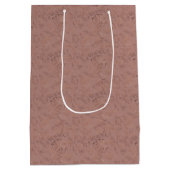 Elegantes Rose- und Goldflorentafel Mittlere Geschenktüte (Rückseite)