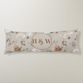 Elegantes Rose- und Weinmuster Seitenschläferkissen