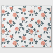 Elegantes Rose Wrapping Paper Geschenkpapier (Flach)