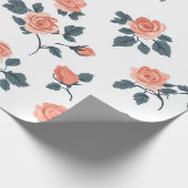 Elegantes Rose Wrapping Paper Geschenkpapier (Ecke)