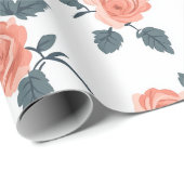 Elegantes Rose Wrapping Paper Geschenkpapier (Rolleneckpunkt)