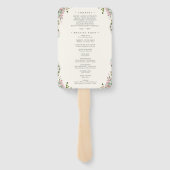 Elegantes Roségarten-Hochzeitsprogramm Fächer (Rückseite)