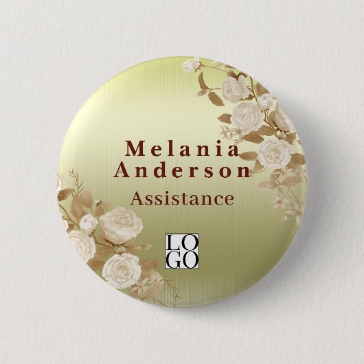 Elegantes Roségold Button (Vorderseite)