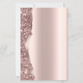 Elegantes Roségold-Glitter-Skript (Rückseite)