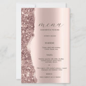 Elegantes Roségold-Glitter-Skript (Vorderseite)