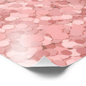 Elegantes Roségold Luxus-Schimmer Monogramm Fotodruck (Ecke)