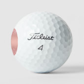 Elegantes Roségold Luxus-Schimmer Monogramm Golfball (Logo)