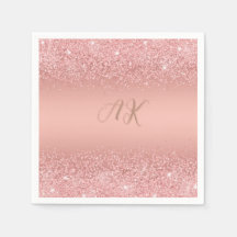 Elegantes Roségold Luxus-Schimmer Monogramm