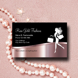 Elegantes Roségold-Modedesign Visitenkarte