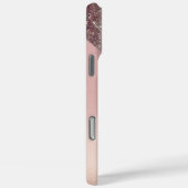 Elegantes Roségold-Monogramm Case-Mate iPhone Hülle (Rückseite / Rechts)