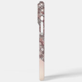 Elegantes Roségold-Monogramm Case-Mate iPhone Hülle (Rückseite / Links)