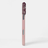 Elegantes Roségold-Monogramm iPhone Hülle (Rechte Seite)
