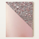 Elegantes Roségold-Monogramm Planer (Rückseite)