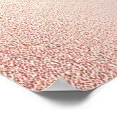 Elegantes Roségold-Monogramm Poster (Ecke)