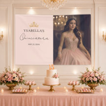 Elegantes Roségold-Quinceañera-Foto