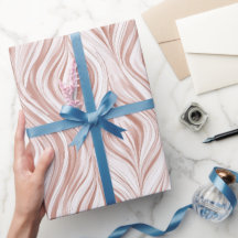 Elegantes Roségold-Rouge Glanz Abstractes Muster