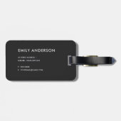 ELEGANTES ROSEN-GOLD ERRÖTEN ROSA KUPFERNE GEPÄCKANHÄNGER (Rückseite horizontal)