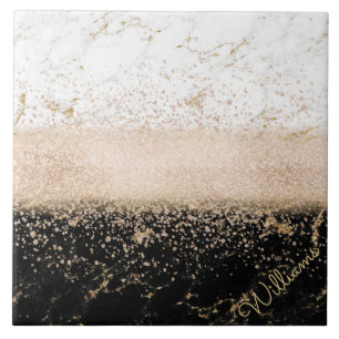 Elegantes Rosen-Gold-Konfetti-Marmor-Design Fliese