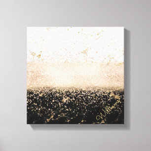 Elegantes Rosen-Gold-Konfetti-Marmor-Design Leinwanddruck