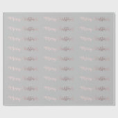 Elegantes Rosen-Gold u. graues frohe Geschenkpapier (Flach)