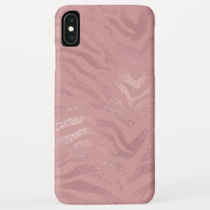 Elegantes Rosen-Goldfoliezebra-Tier-Muster Case-Mate iPhone Hülle