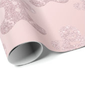 Elegantes Rosen-GoldGlitzer-Lebkuchen-Mann-Muster Geschenkpapier (Rolleneckpunkt)