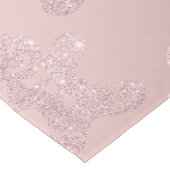 Elegantes Rosen-GoldGlitzer-Lebkuchen-Mann-Muster Kurzer Tischläufer (Ecke)