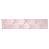 Elegantes Rosen-GoldGlitzer-Lebkuchen-Mann-Muster Kurzer Tischläufer (Horizontal)