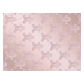 Elegantes Rosen-GoldGlitzer-Lebkuchen-Mann-Muster Tischdecke (Vorderseite (Horizontal))