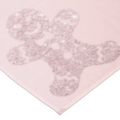 Elegantes Rosen-GoldGlitzer-Lebkuchen-Mann-Muster Tischdecke (Schrägansicht)