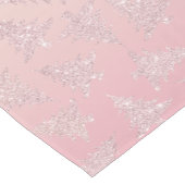 Elegantes Rosen-GoldGlitzer-Weihnachtsbaum-Muster Kurzer Tischläufer (Ecke)