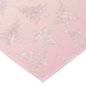 Elegantes Rosen-GoldGlitzer-Weihnachtsbaum-Muster Tischdecke (Schrägansicht)