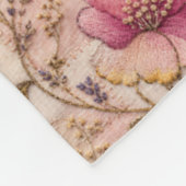 Elegantes Rosen-Patchwork-Blumenmuster Fleecedecke (Ecke)